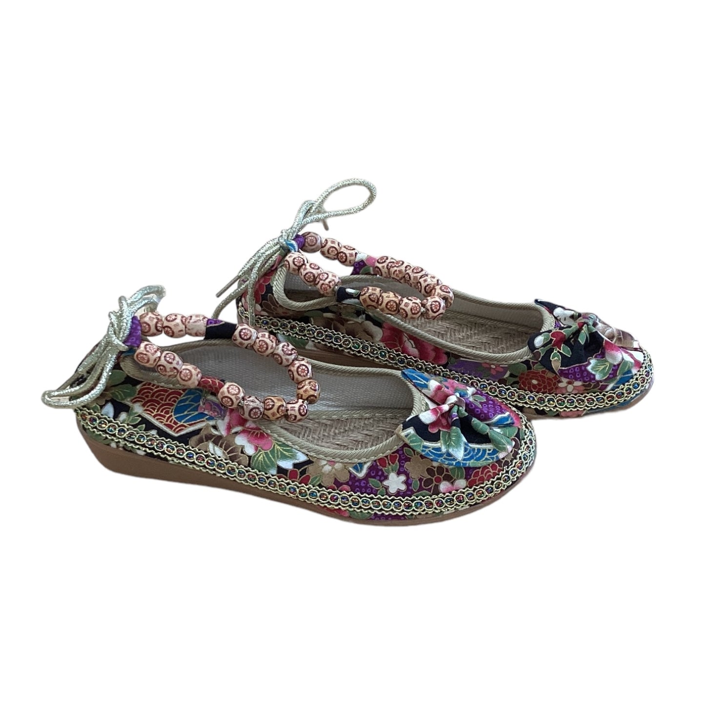 Shoes Flats By Clothes Mentor In Multi-colored, Size: 7.5