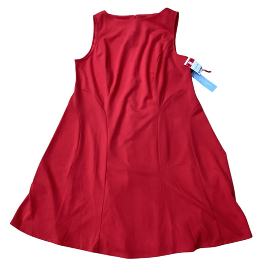 Dress Casual Midi By London Times In Red, Size: 1x