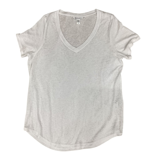 Top Short Sleeve Designer By Athleta In White, Size: L