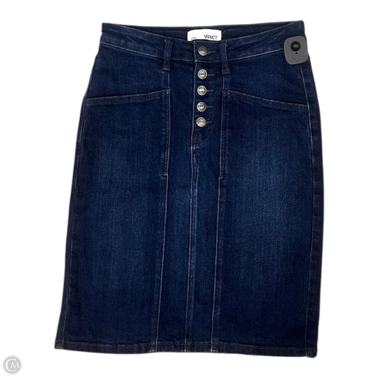 Skirt Midi By Vervet In Blue Denim, Size: 4