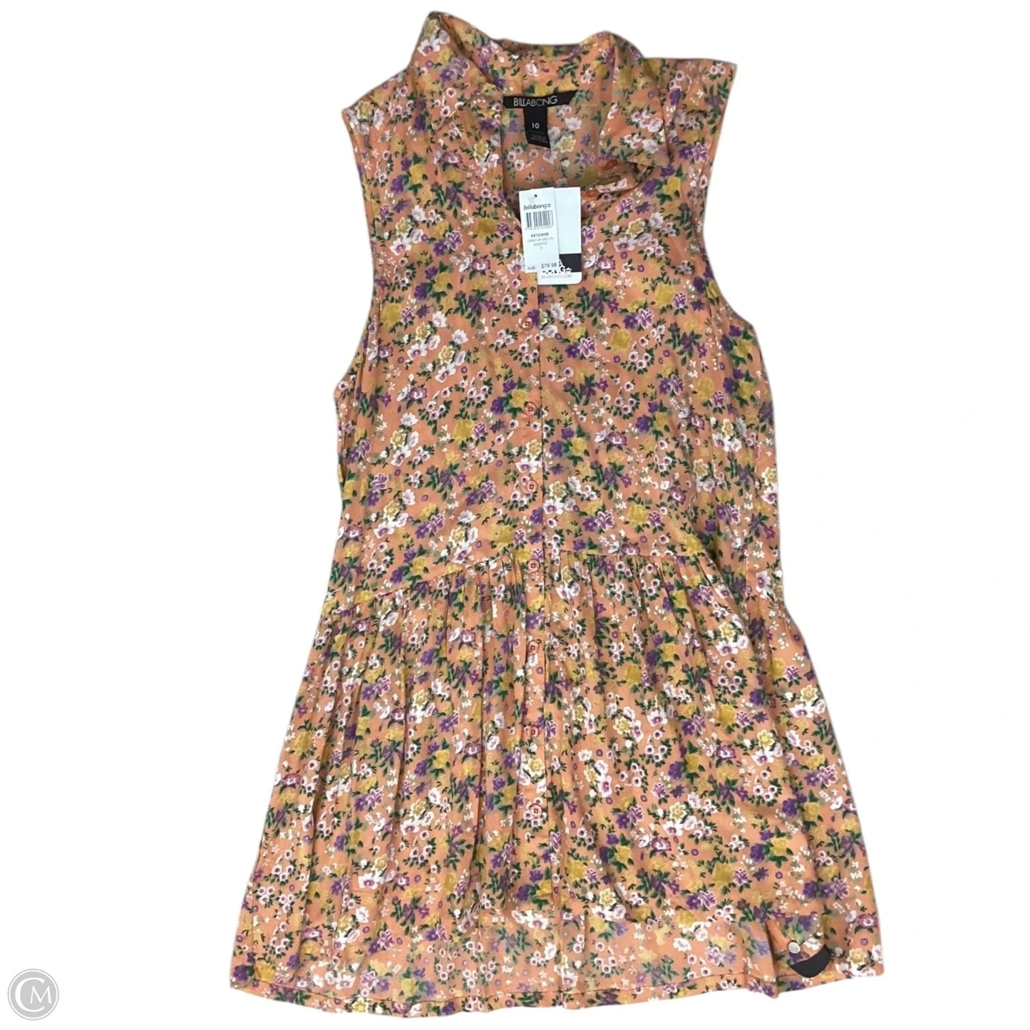 Dress Casual Midi By Billabong In Orange, Size: M