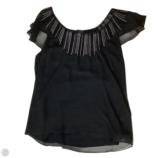Top Short Sleeve By White House Black Market In Black, Size: L