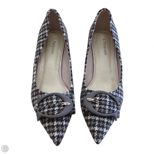 Shoes Heels Kitten By Clothes Mentor In Plaid Pattern, Size: 8