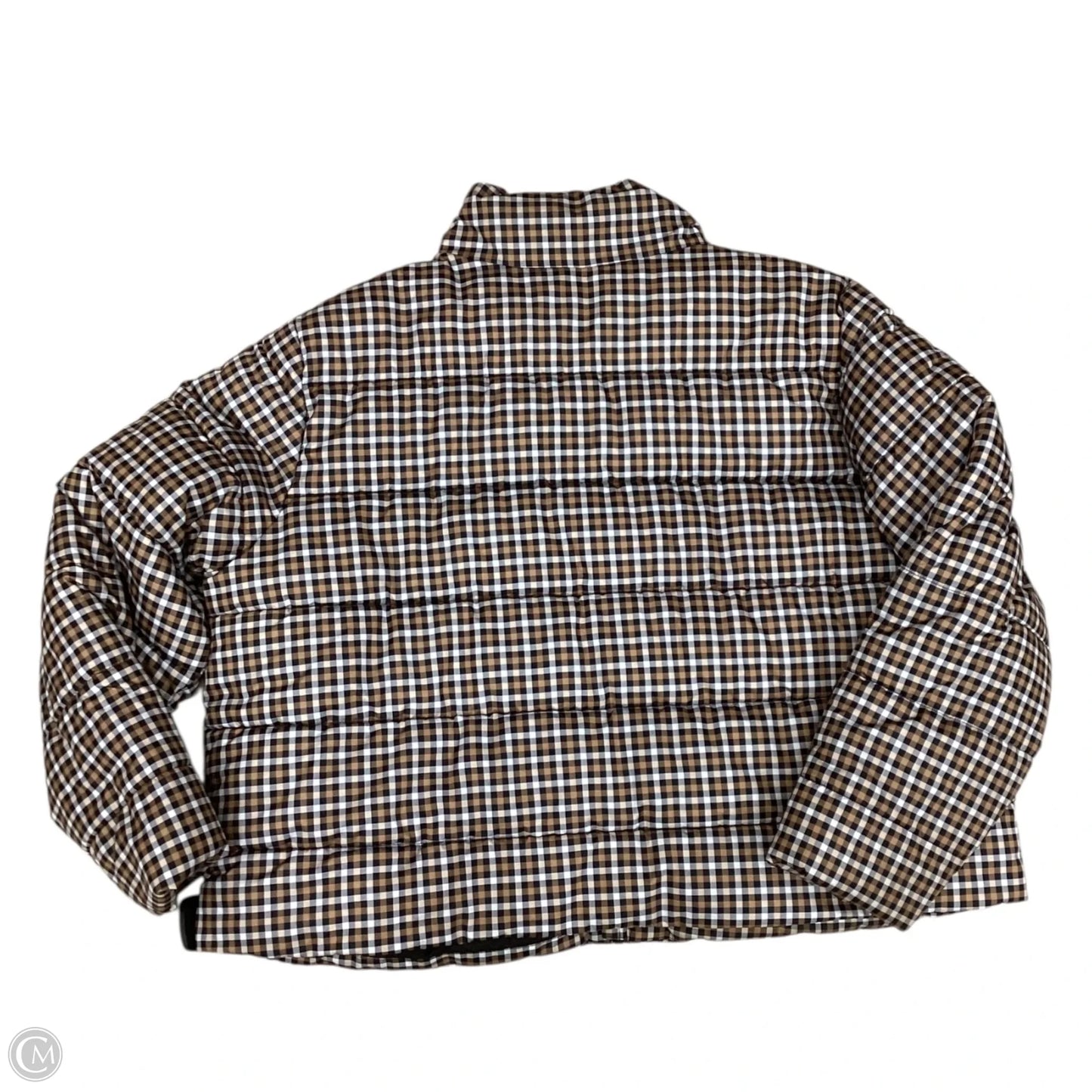 Coat Puffer & Quilted By Time And Tru In Checkered Pattern, Size: 2x