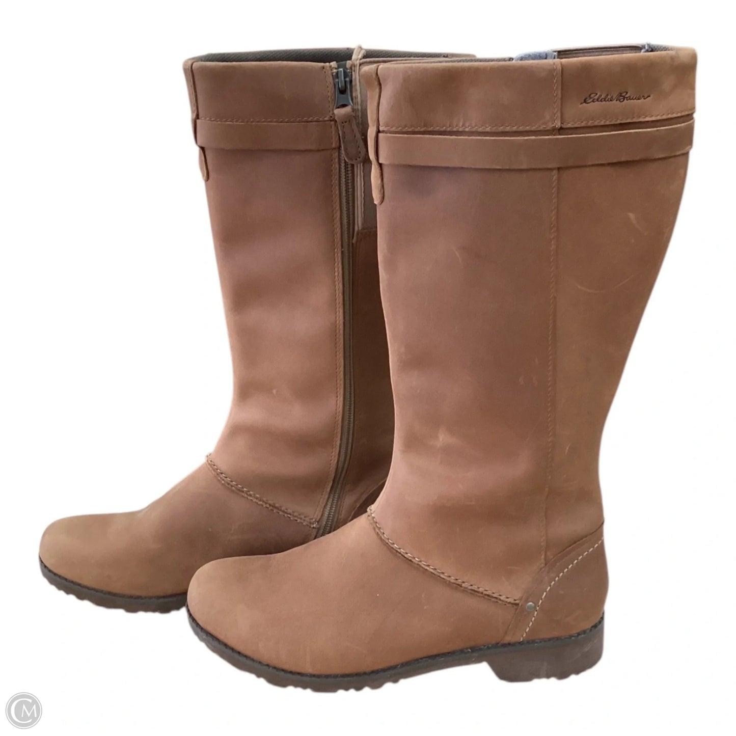 Boots Leather By Eddie Bauer In Brown, Size: 10