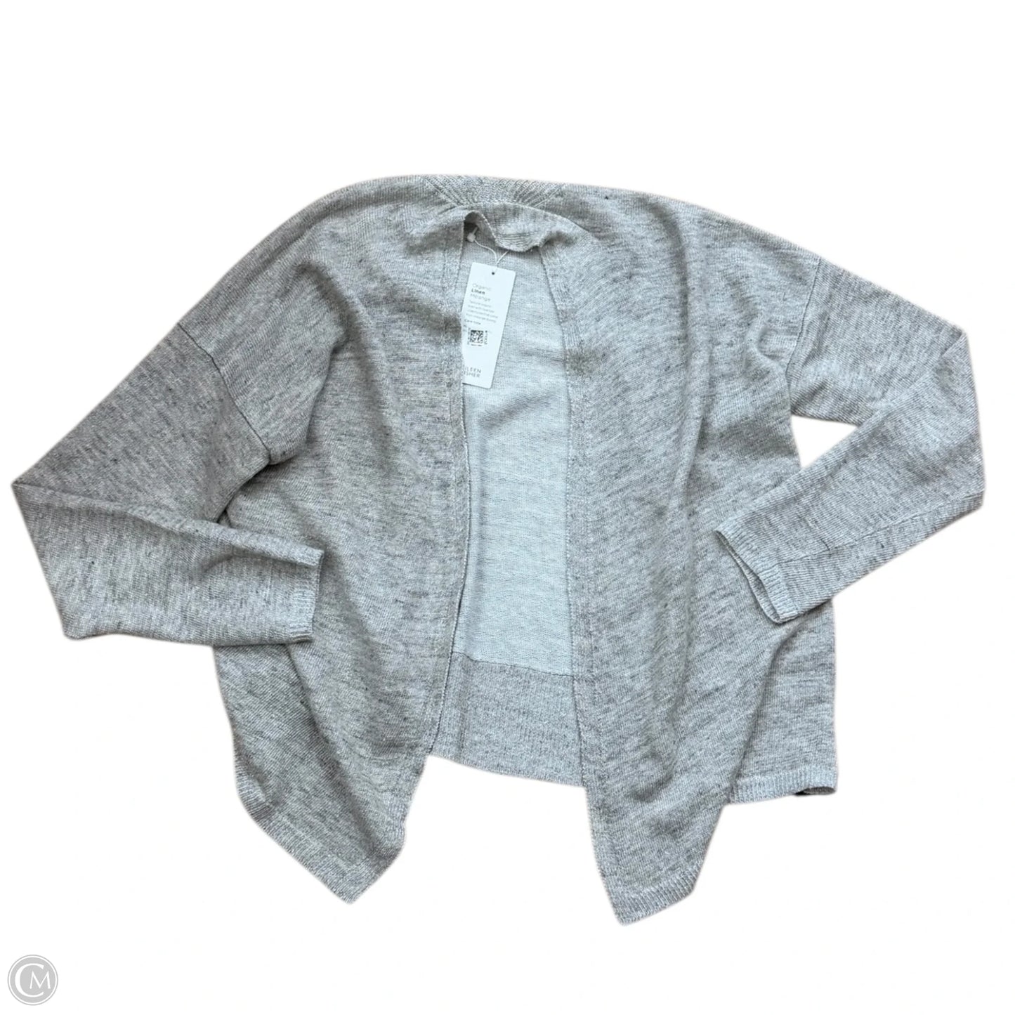Sweater Cardigan By Eileen Fisher In Grey, Size: S