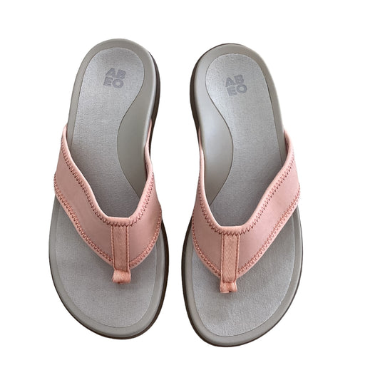 Sandals Flip Flops By Abeo In Peach, Size: 8