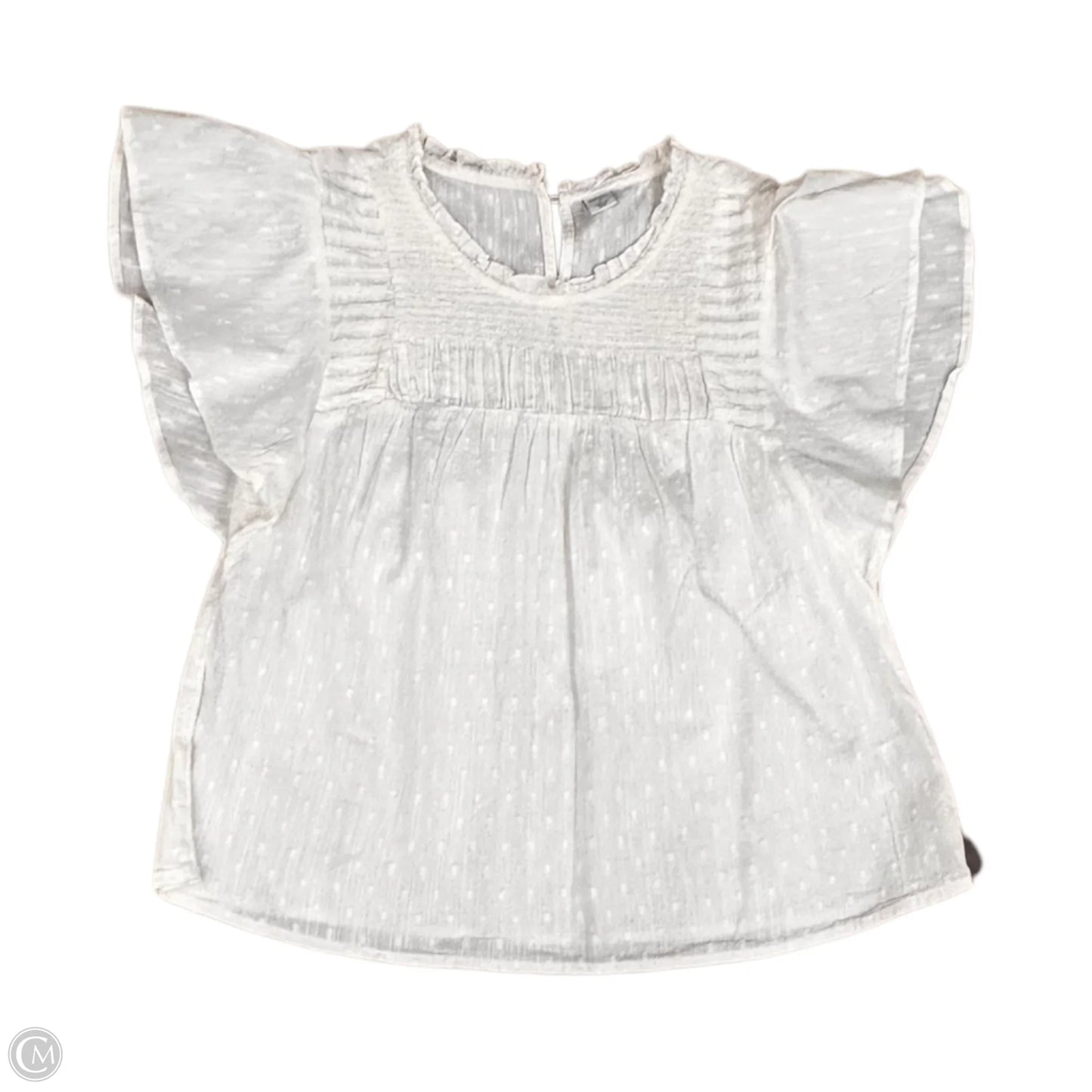 Top Short Sleeve By Old Navy In Cream, Size: S