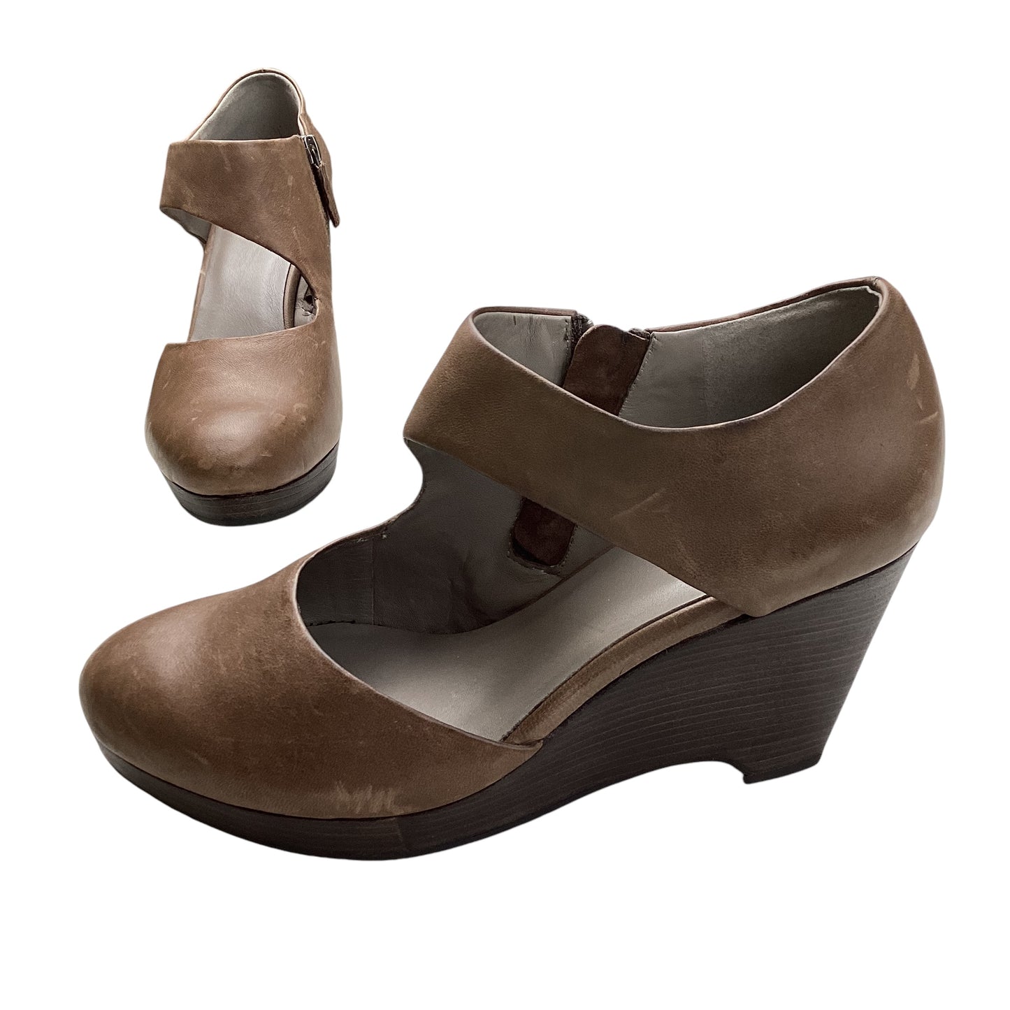 Shoes Designer By Eileen Fisher In Brown, Size: 8