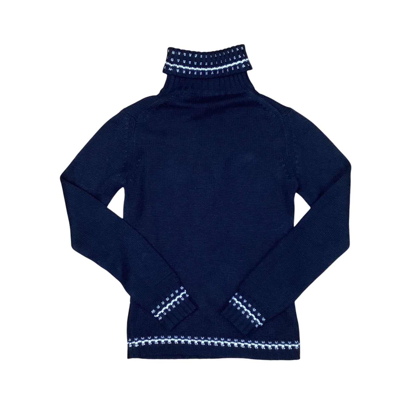 Sweater By Moda Intl In Black & White, Size: Xs