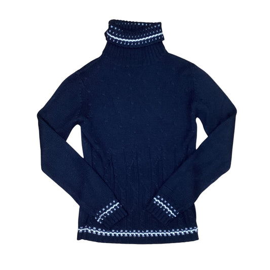 Sweater By Moda Intl In Black & White, Size: Xs