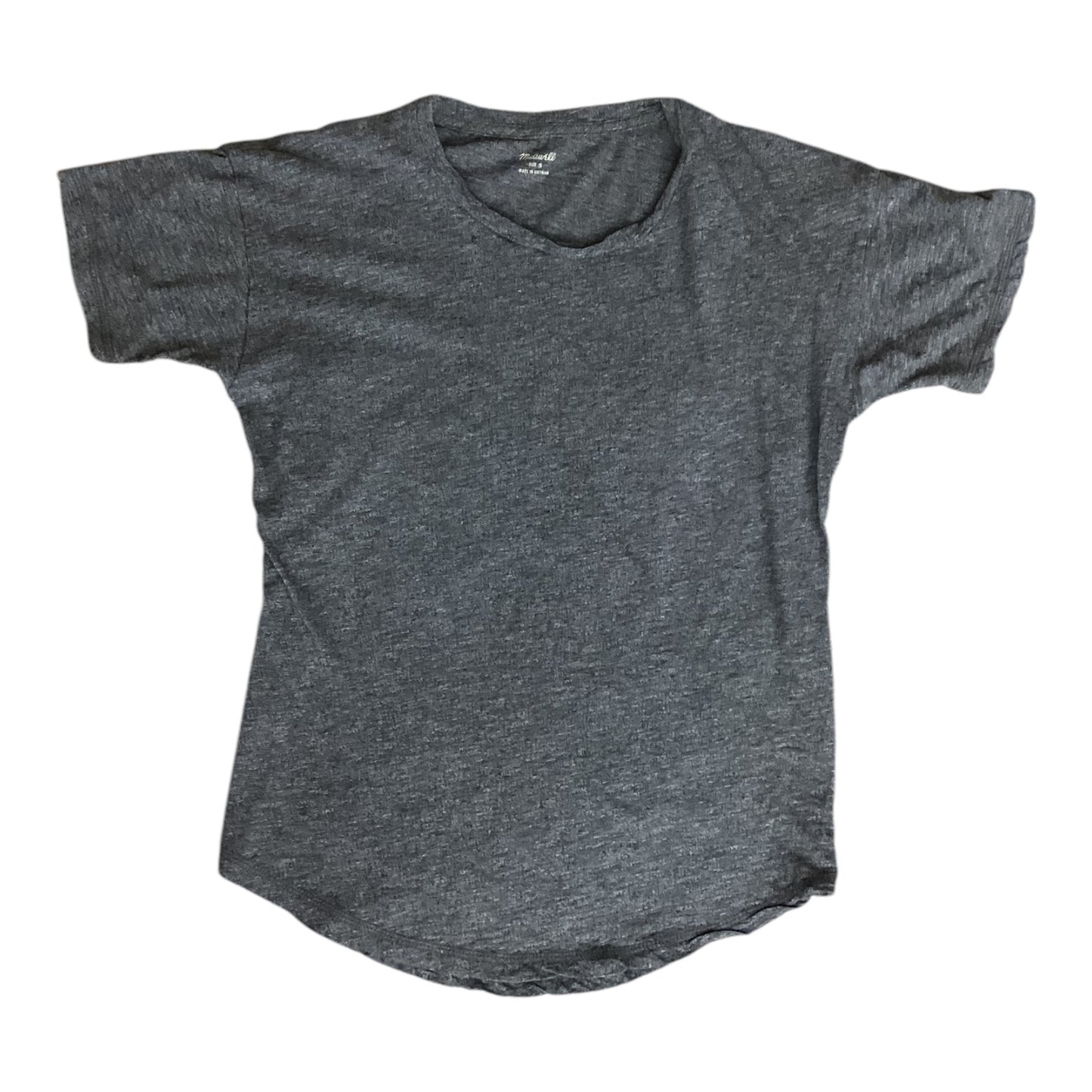 Top Short Sleeve Designer By Madewell In Grey, Size: S