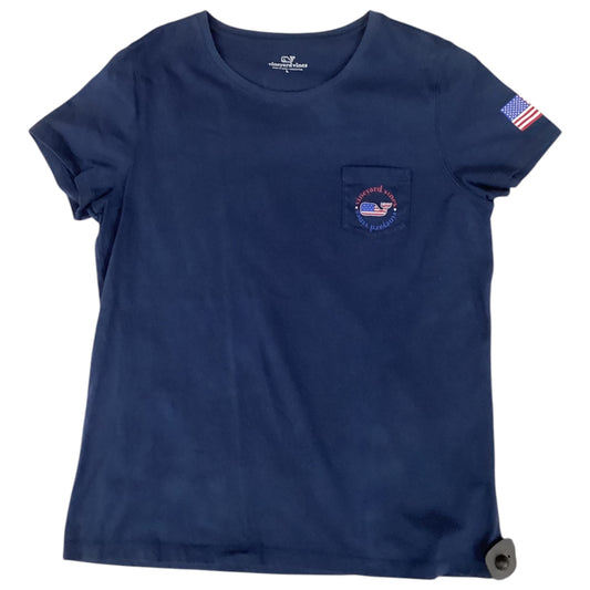 Top Short Sleeve By Vineyard Vines In Blue, Size: L