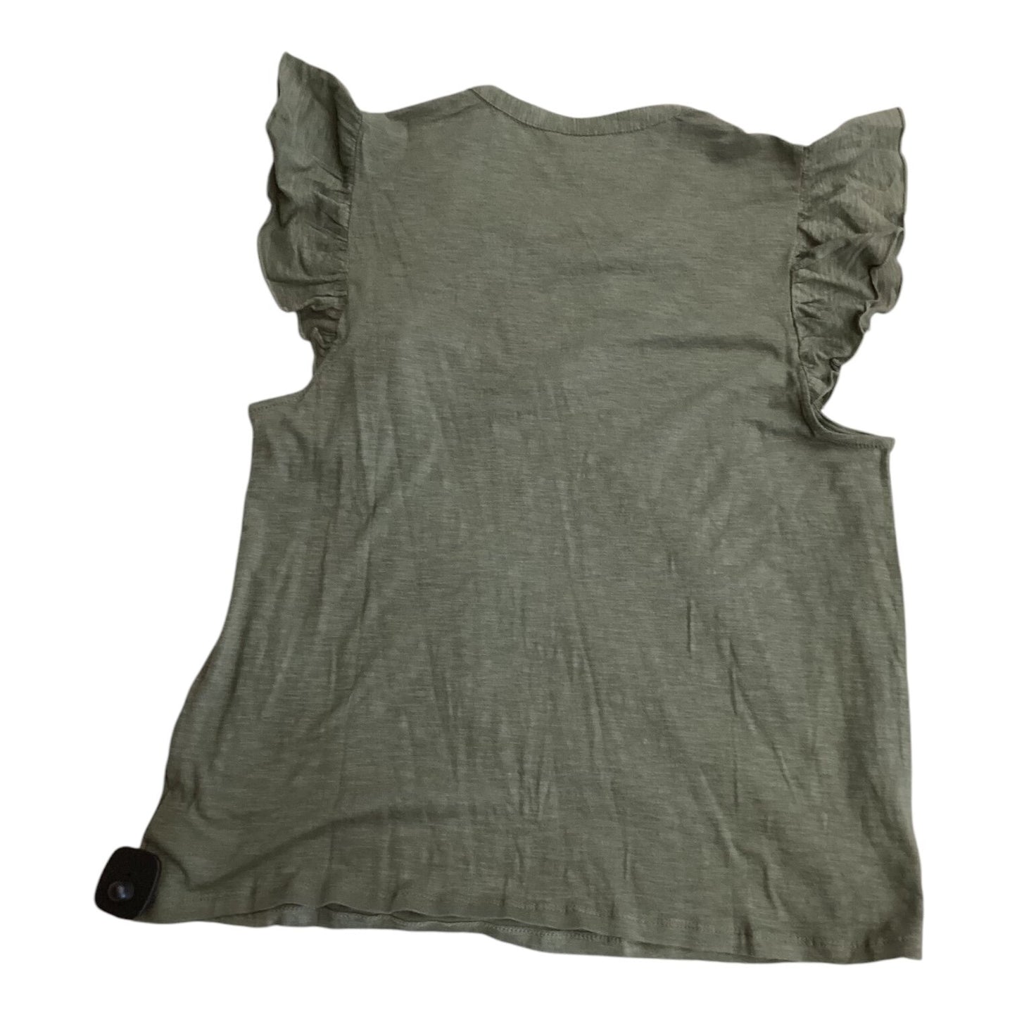 Top Sleeveless By Lucky Brand In Green & White, Size: L