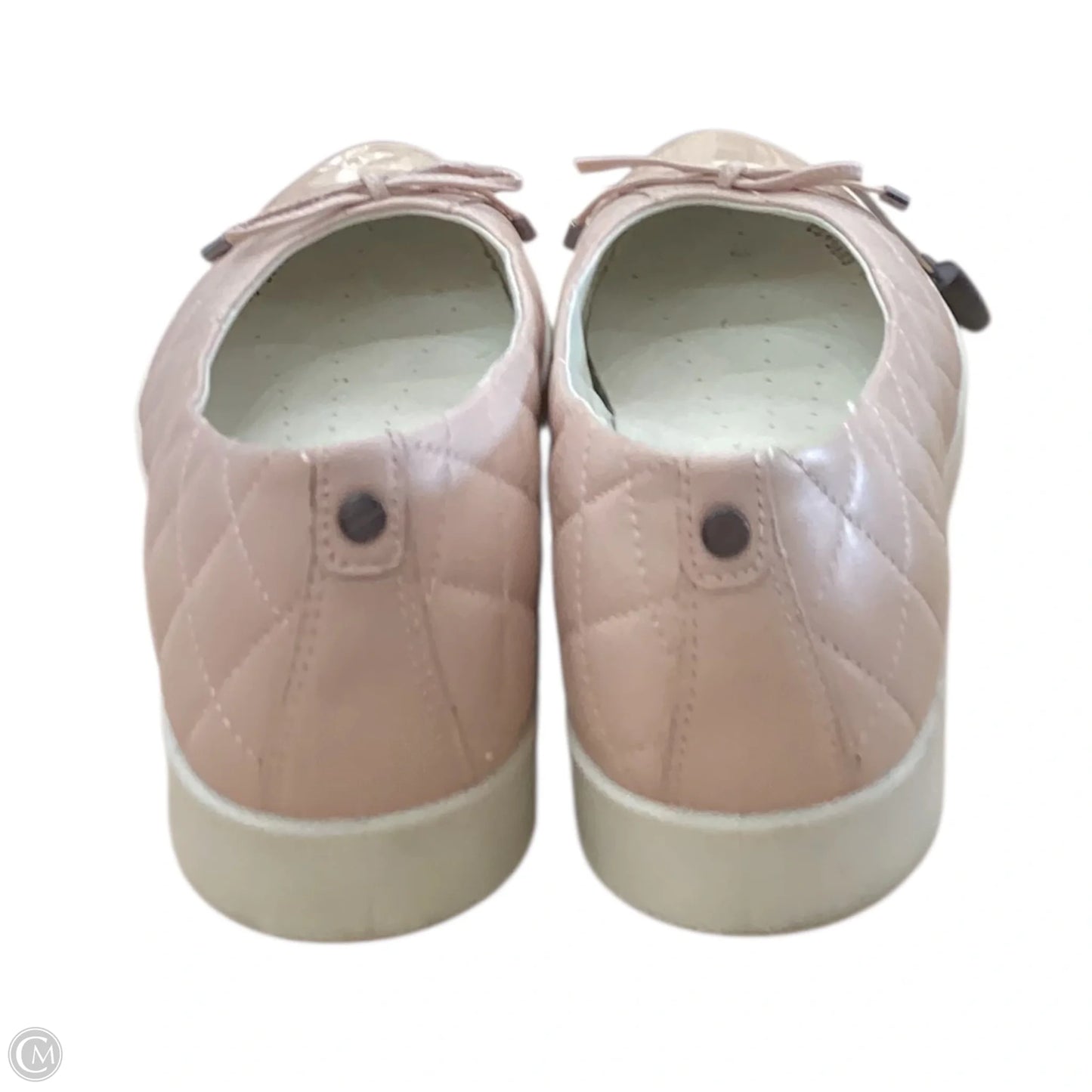 Shoes Flats By Ecco In Pink & White, Size: 9