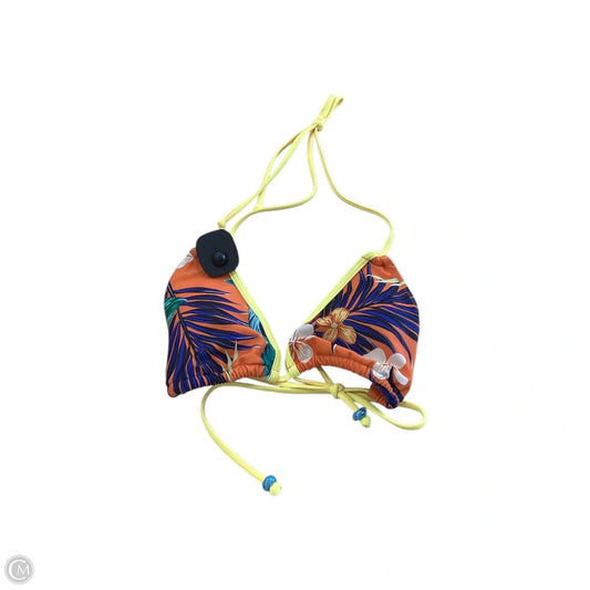 Swimsuit Top By Clothes Mentor In Orange & Yellow, Size: M