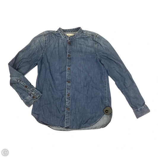 Top Long Sleeve By Madewell In Blue, Size: S