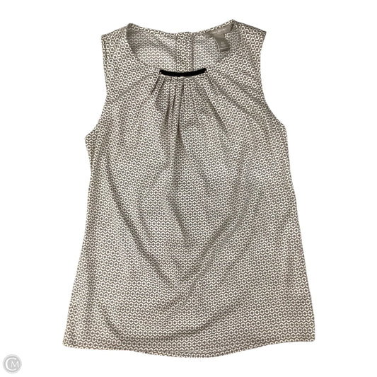 Top Sleeveless By Banana Republic In Tan & White, Size: Xs