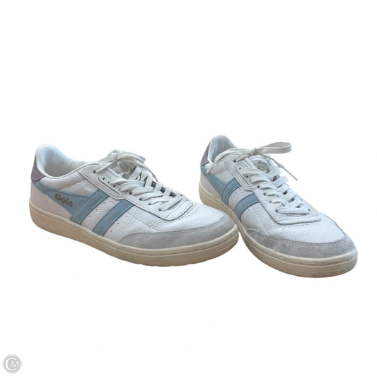 Shoes Sneakers By Gola In Blue & White, Size: 8
