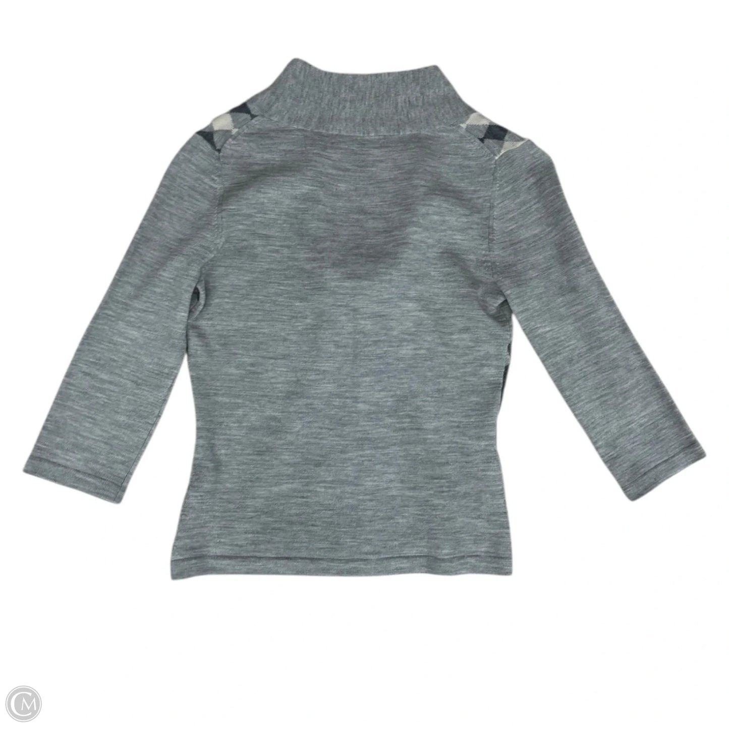 Sweater By Banana Republic In Cream & Grey, Size: M