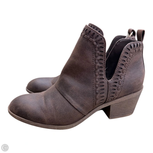 Boots Ankle Heels By Rock And Candy In Brown, Size: 6.5