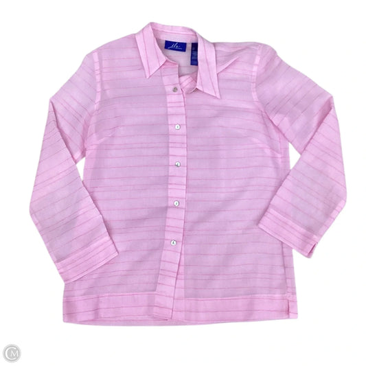 Top Long Sleeve By J H Collectibles In Pink, Size: S