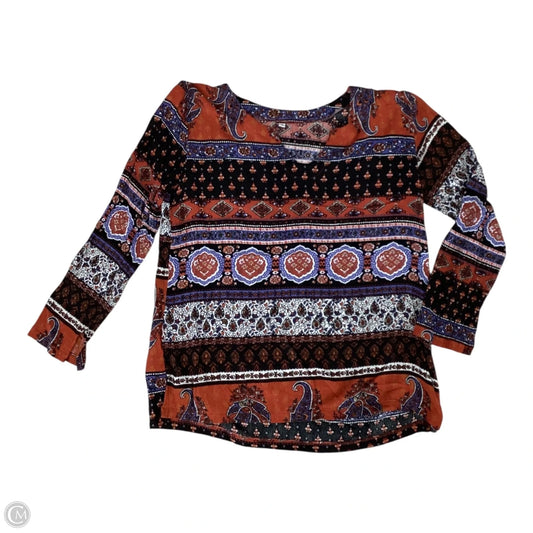 Top 3/4 Sleeve By Clothes Mentor In Multi-colored, Size: M