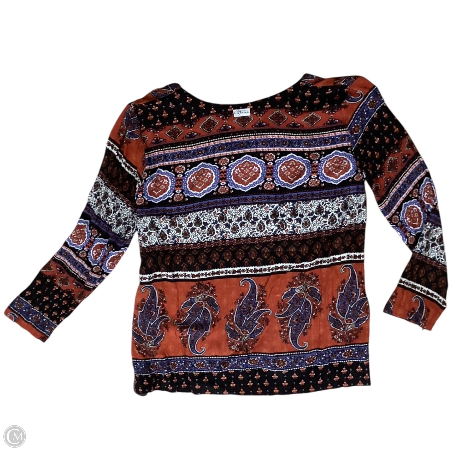 Top 3/4 Sleeve By Clothes Mentor In Multi-colored, Size: M