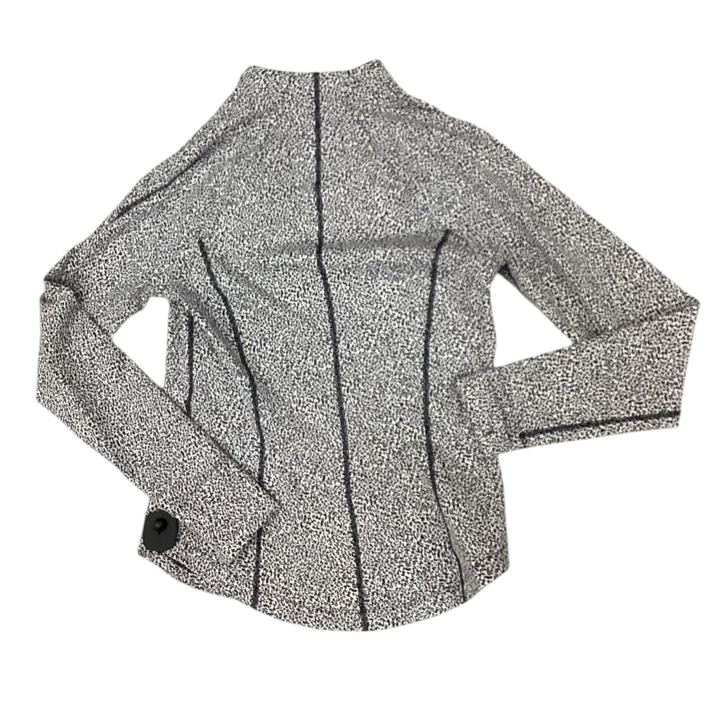 Athletic Jacket By Athleta In Black & White, Size: M