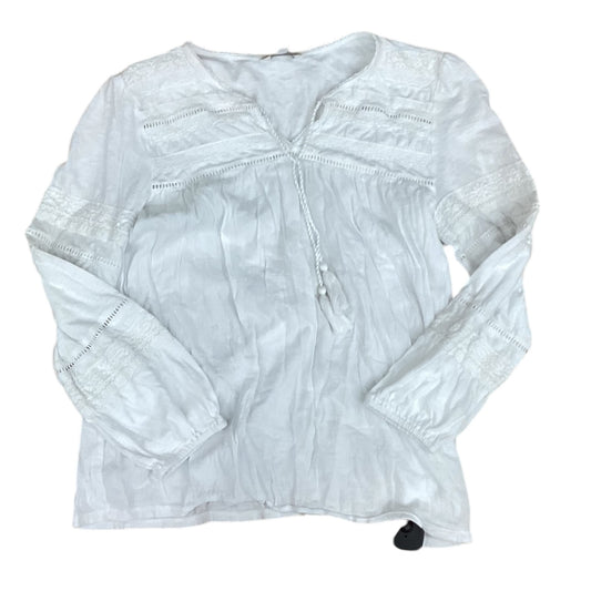 Top Long Sleeve Designer By Lucky Brand In White, Size: S