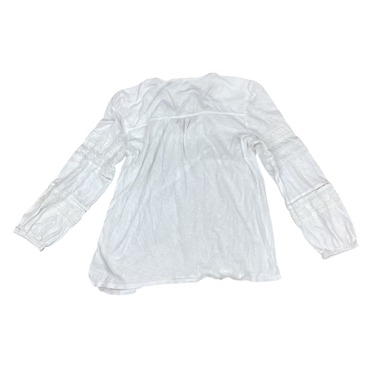 Top Long Sleeve Designer By Lucky Brand In White, Size: S