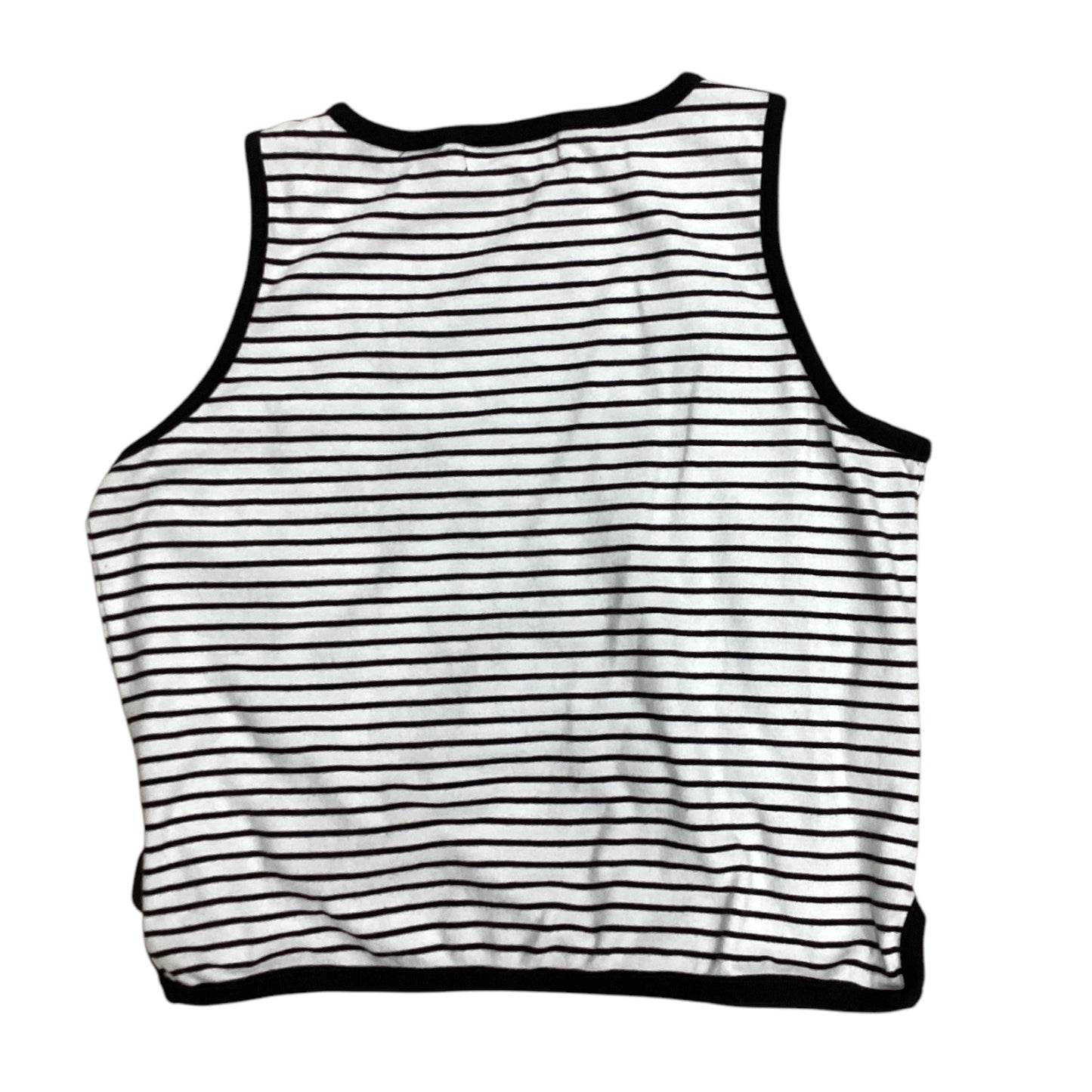 Top Sleeveless By Marisa Christina In Black & White, Size: L