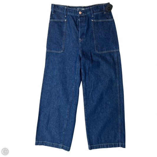 Jeans Wide Leg By Gap In Blue Denim, Size: 8