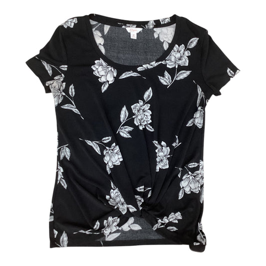 Top Short Sleeve By Candies In Black & White, Size: Xs