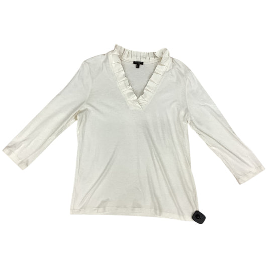 Top 3/4 Sleeve By Talbots In Cream, Size: L