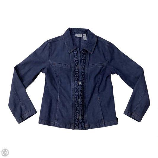 Jacket Denim By Chicos In Blue Denim, Size: 0