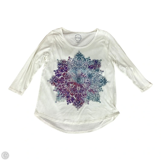 Top 3/4 Sleeve By Lucky Brand In Cream, Size: Xl