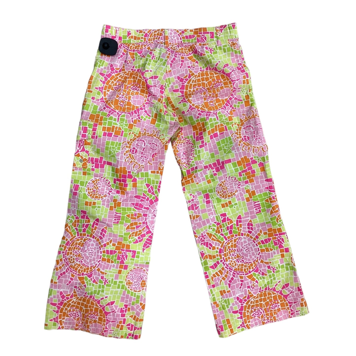 Pants Cropped By Lilly Pulitzer In Pink & Yellow, Size: 0