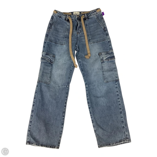 Jeans Wide Leg By Kancan In Blue Denim, Size: 4