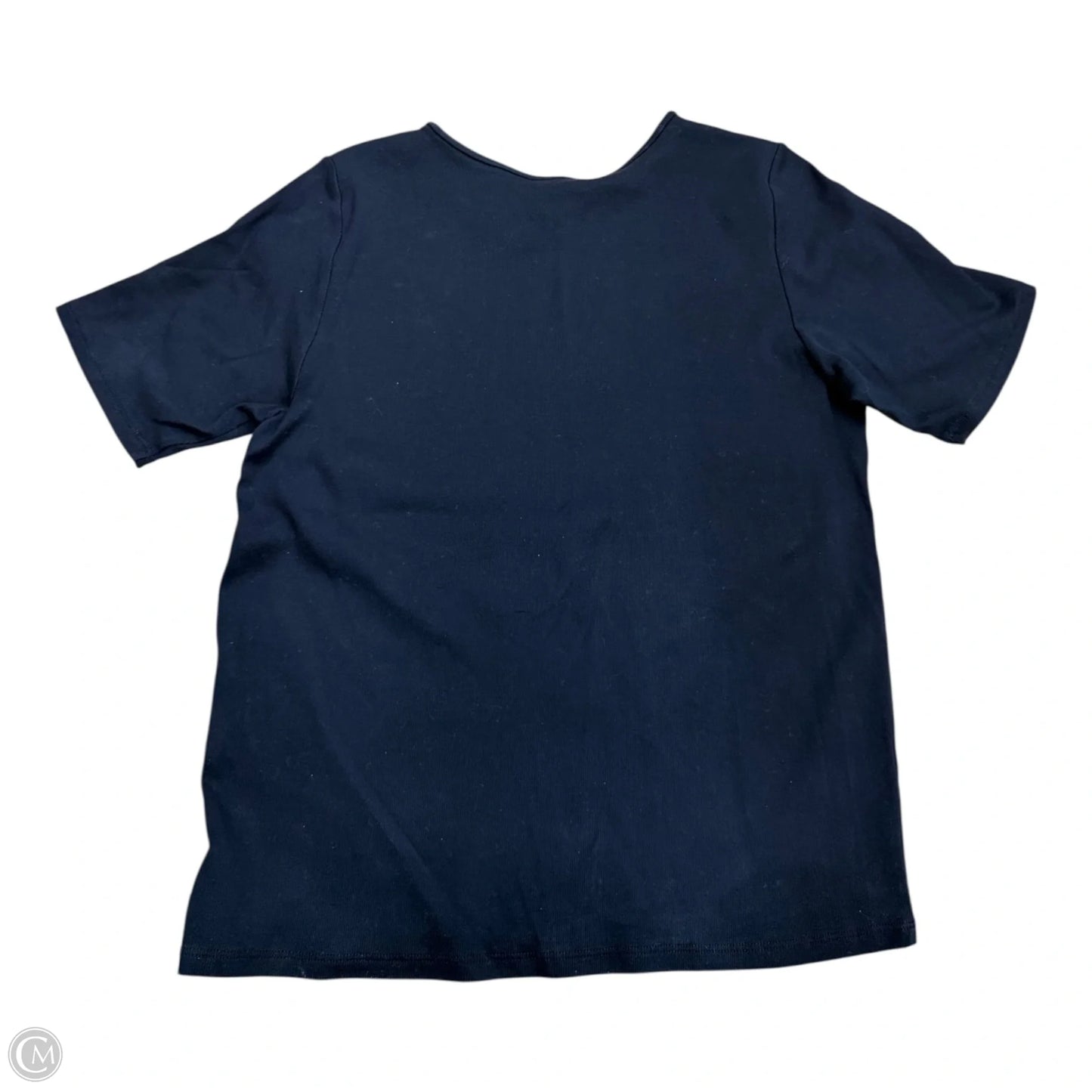 Top Short Sleeve By Eileen Fisher In Black, Size: 1x