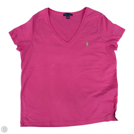 Top Short Sleeve By Ralph Lauren In Pink, Size: Xl