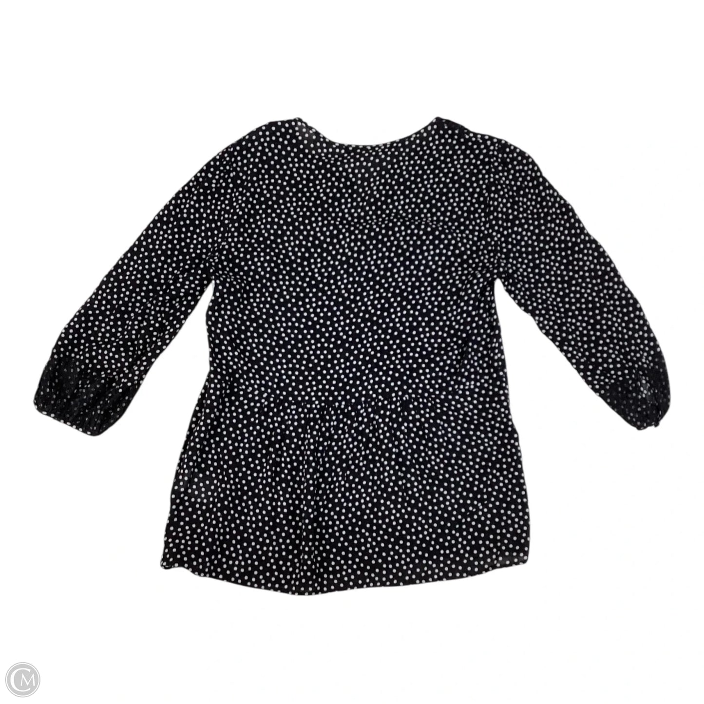 Top Long Sleeve By Boden In Black & White, Size: S