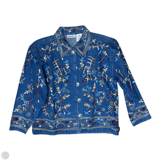 Jacket Denim By Clothes Mentor In Multi-colored, Size: L