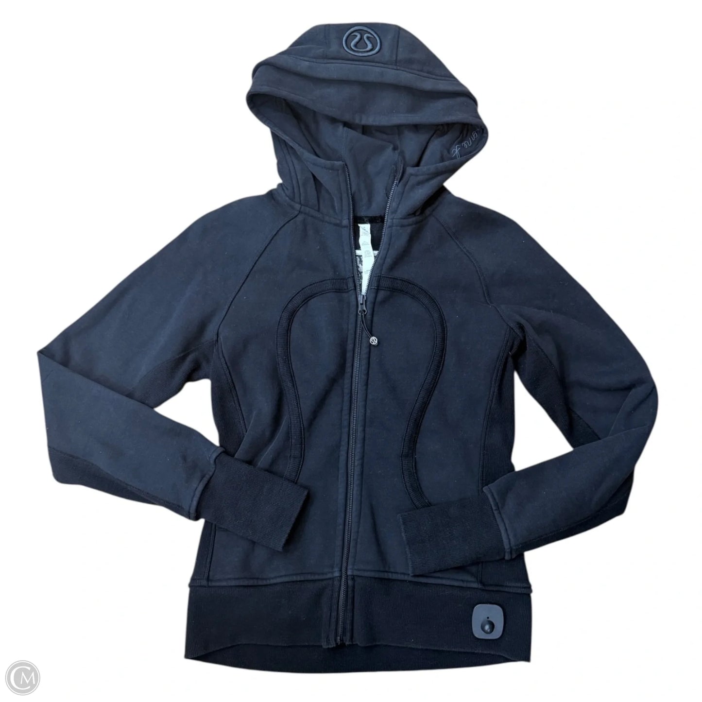 Athletic Sweatshirt Hoodie By Lululemon In Black, Size: M