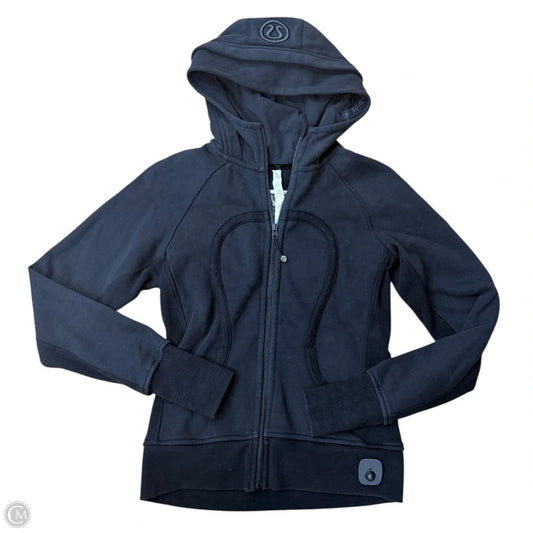 Athletic Sweatshirt Hoodie By Lululemon In Black, Size: M