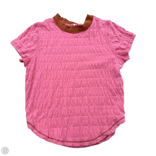 Top Short Sleeve By Free People In Pink, Size: S
