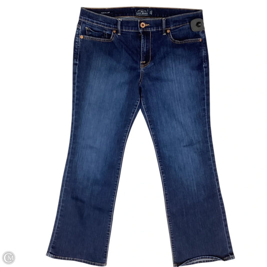 Jeans Cropped By Lucky Brand In Blue Denim, Size: Large