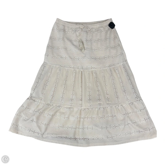 Skirt Maxi By Cato In Cream, Size: L