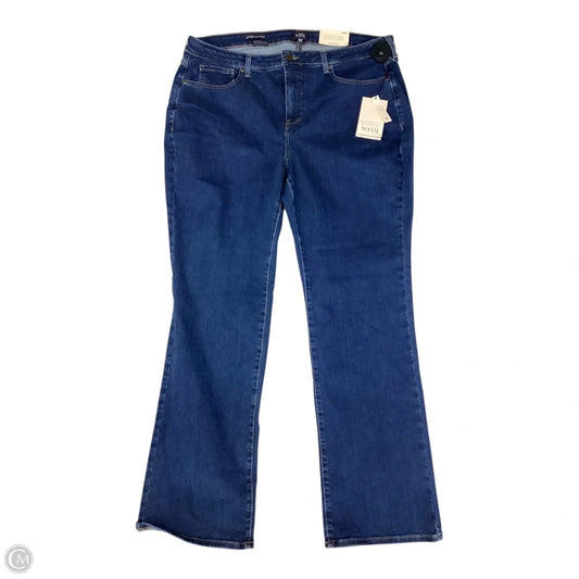 Jeans Straight By Not Your Daughters Jeans In Blue Denim, Size: 18