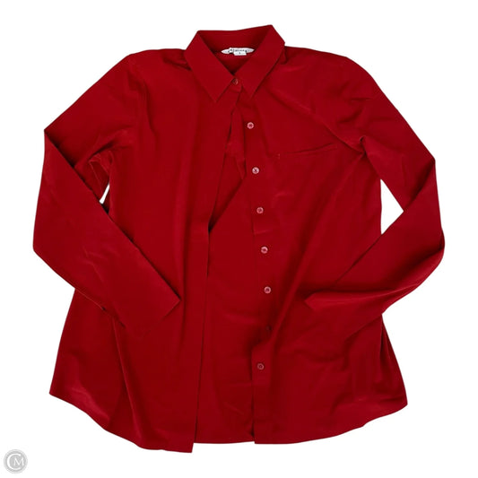 Top Long Sleeve By Athleta In Red, Size: S